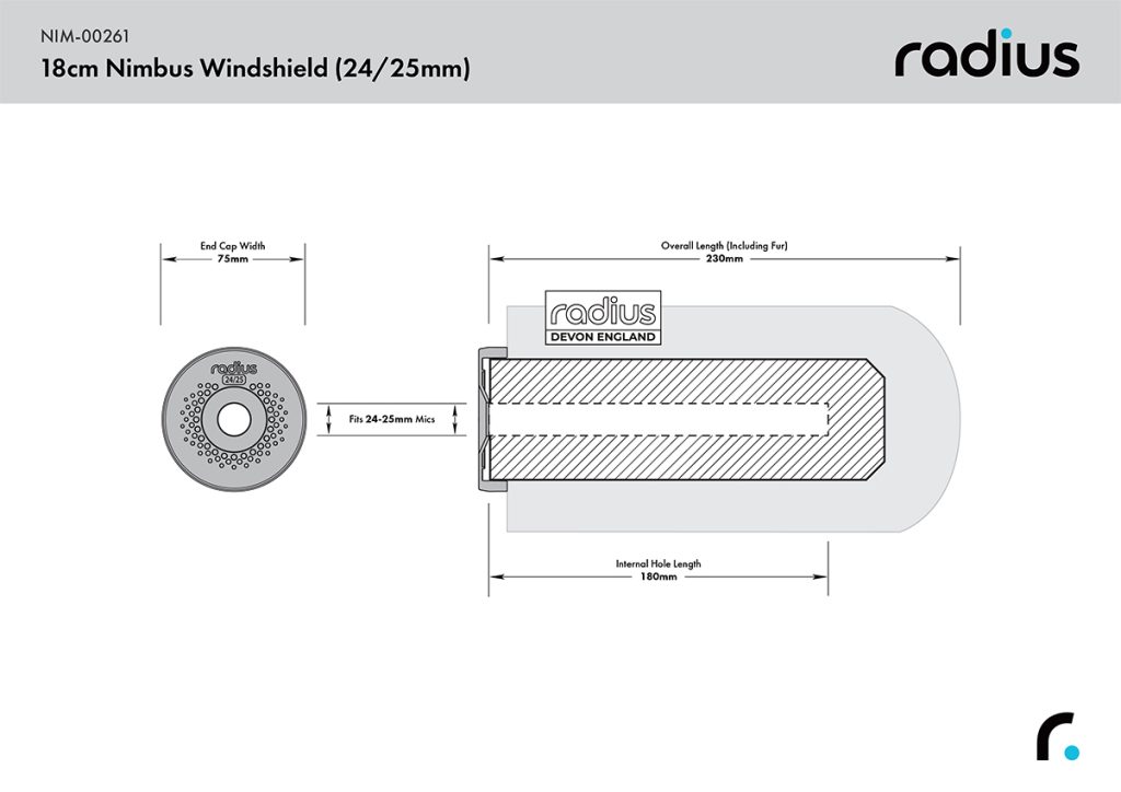 Technical dimensions diagram showing 18cm windshield measurements and specifications