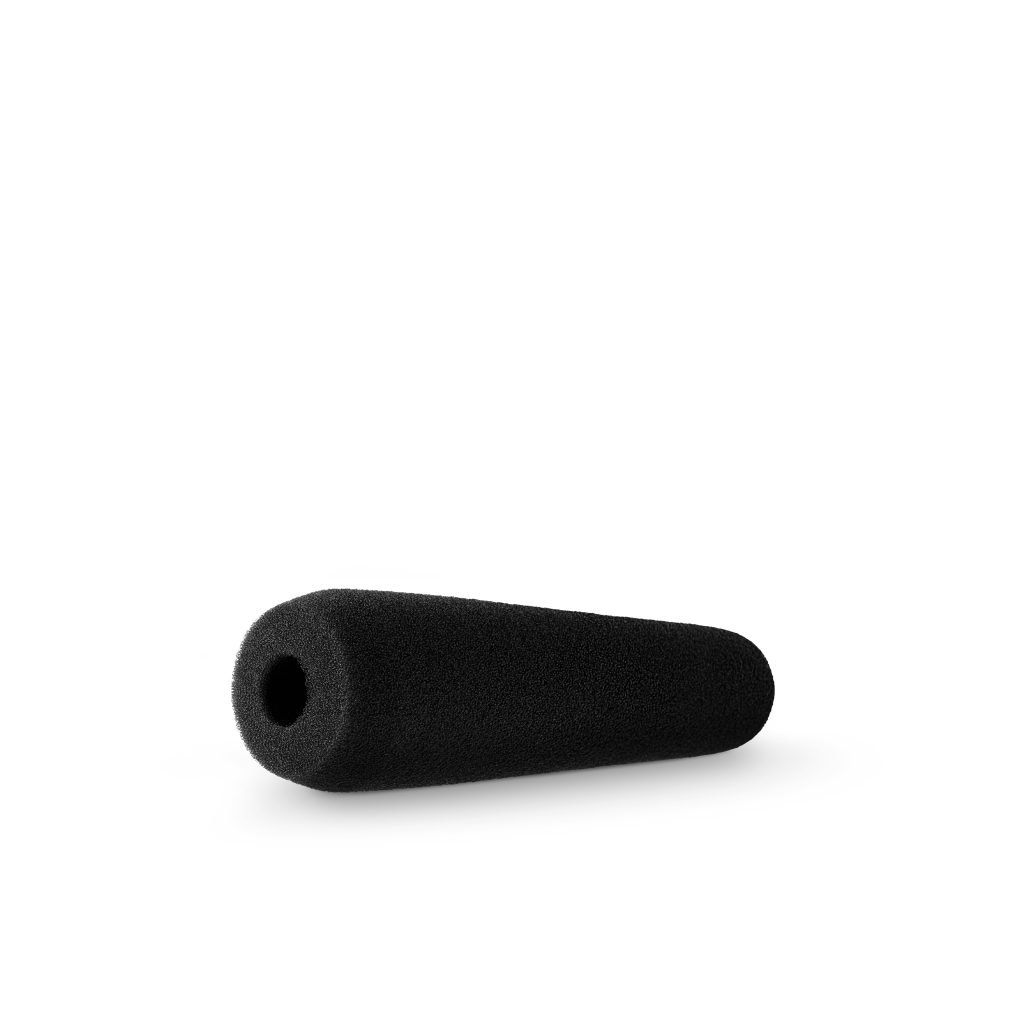 18cm shotgun microphone foam windshield showing tapered design for professional recording