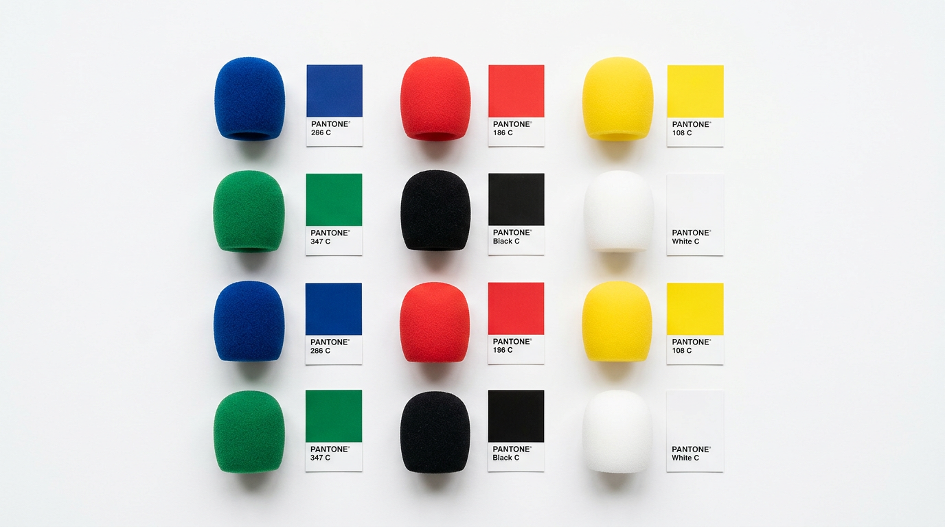 Colour Matching Microphone Windshields: RGB, CMYK & Pantone Guide