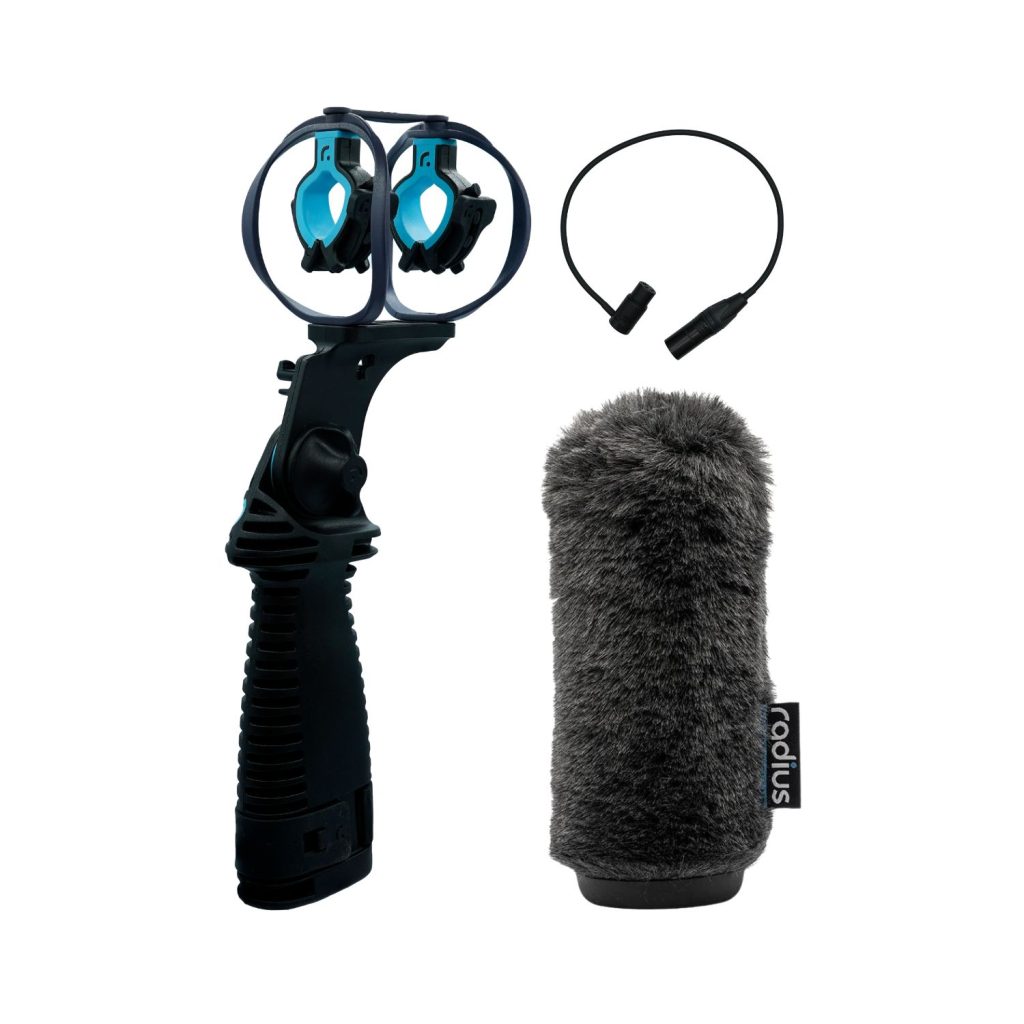 RAD-3 ENG combo kit with 18cm windshield and pistol grip shock mount