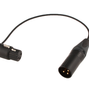 RAD low profile XLR cable with Neutrik connectors on white background