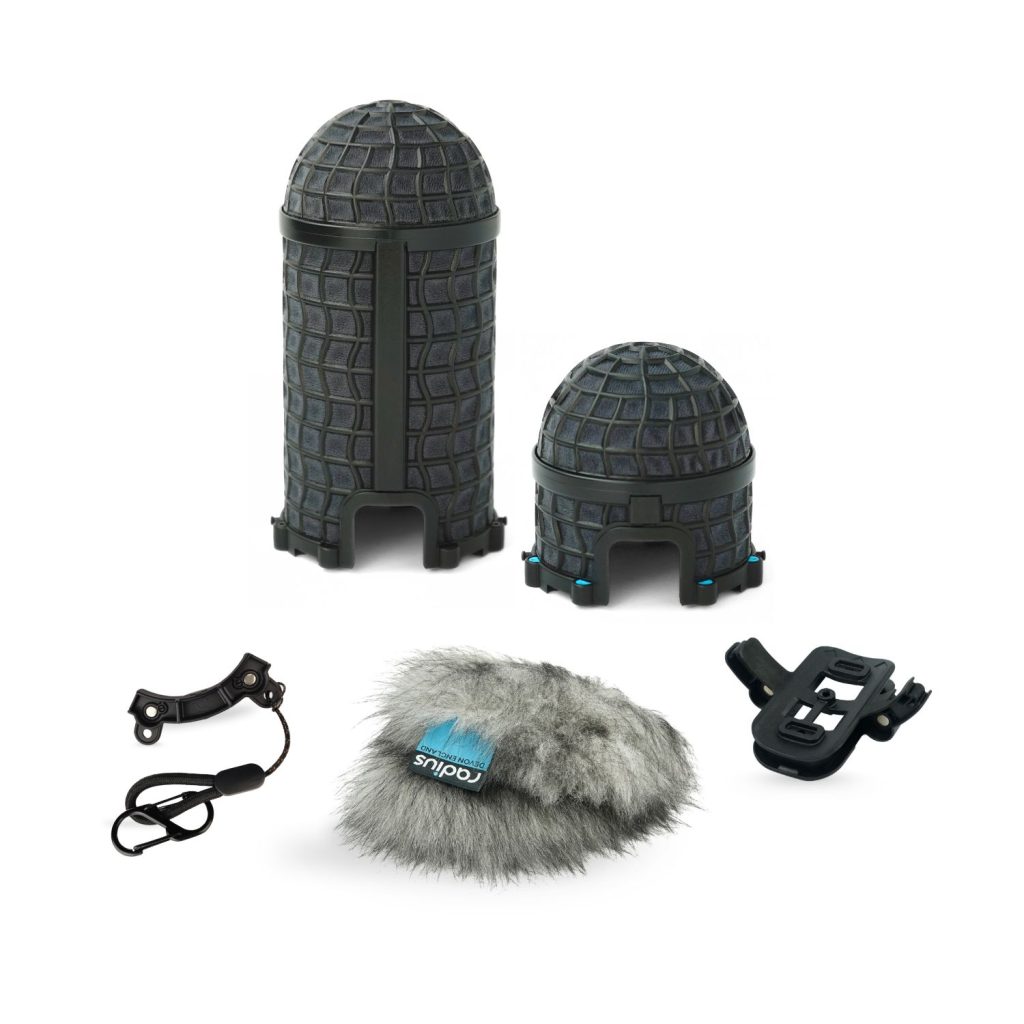 Mini-ALTO 180 windshield kit with grey fur cover and magnetic pod components