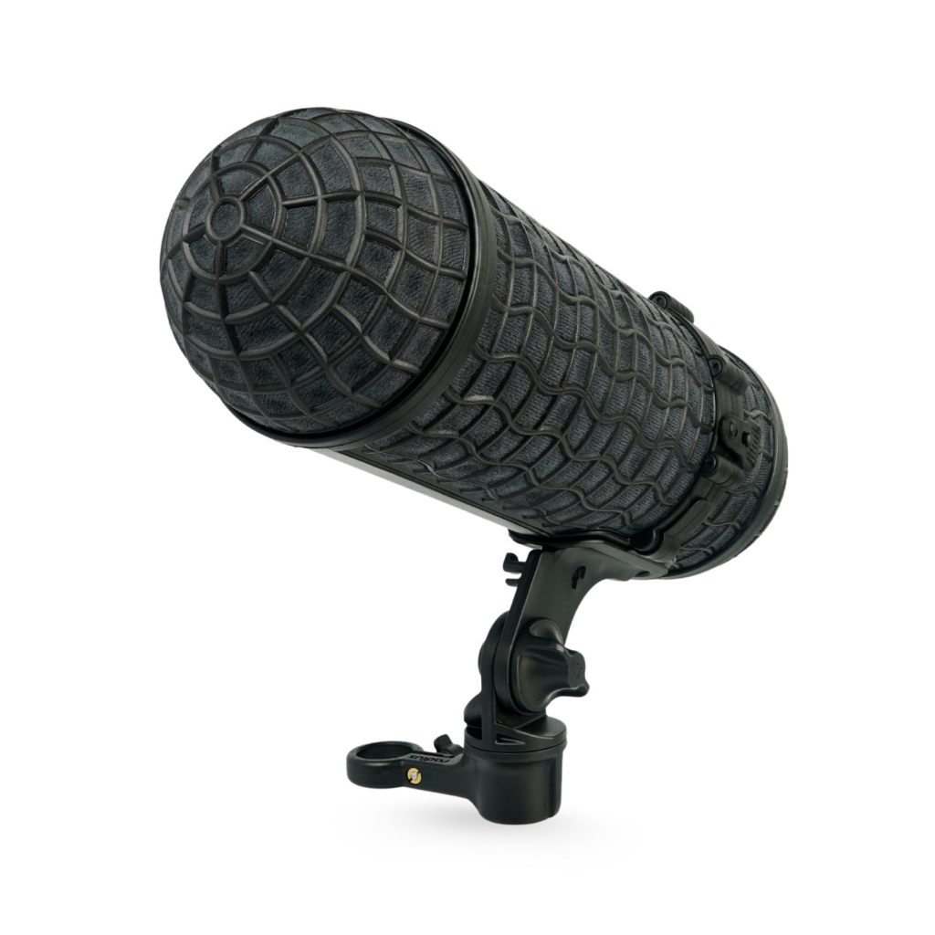 Mini-ALTO 210 windshield with grey fur cover and magnetic pod system