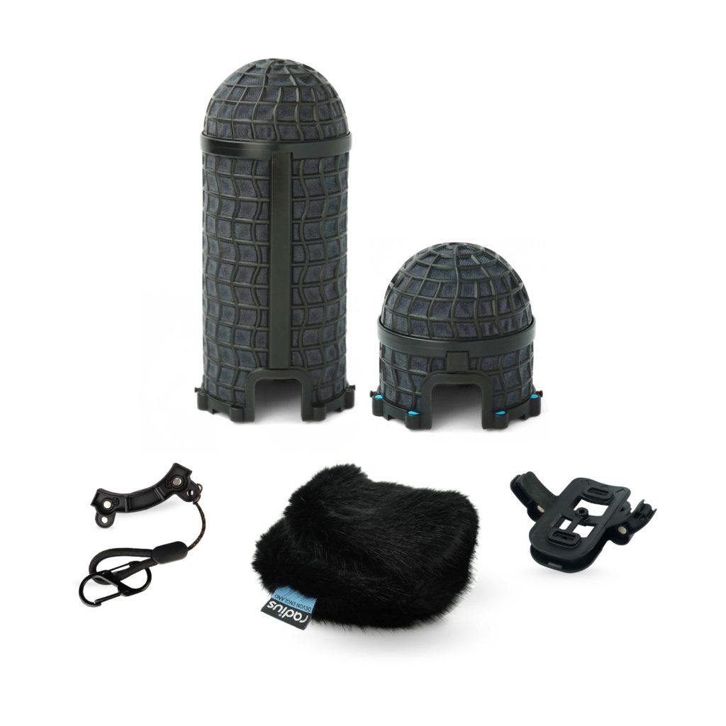 Mini-ALTO 210 windshield add-on kit with black fur cover and magnetic components