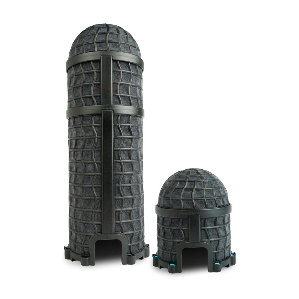Magnetic windshield pods separated showing internal construction