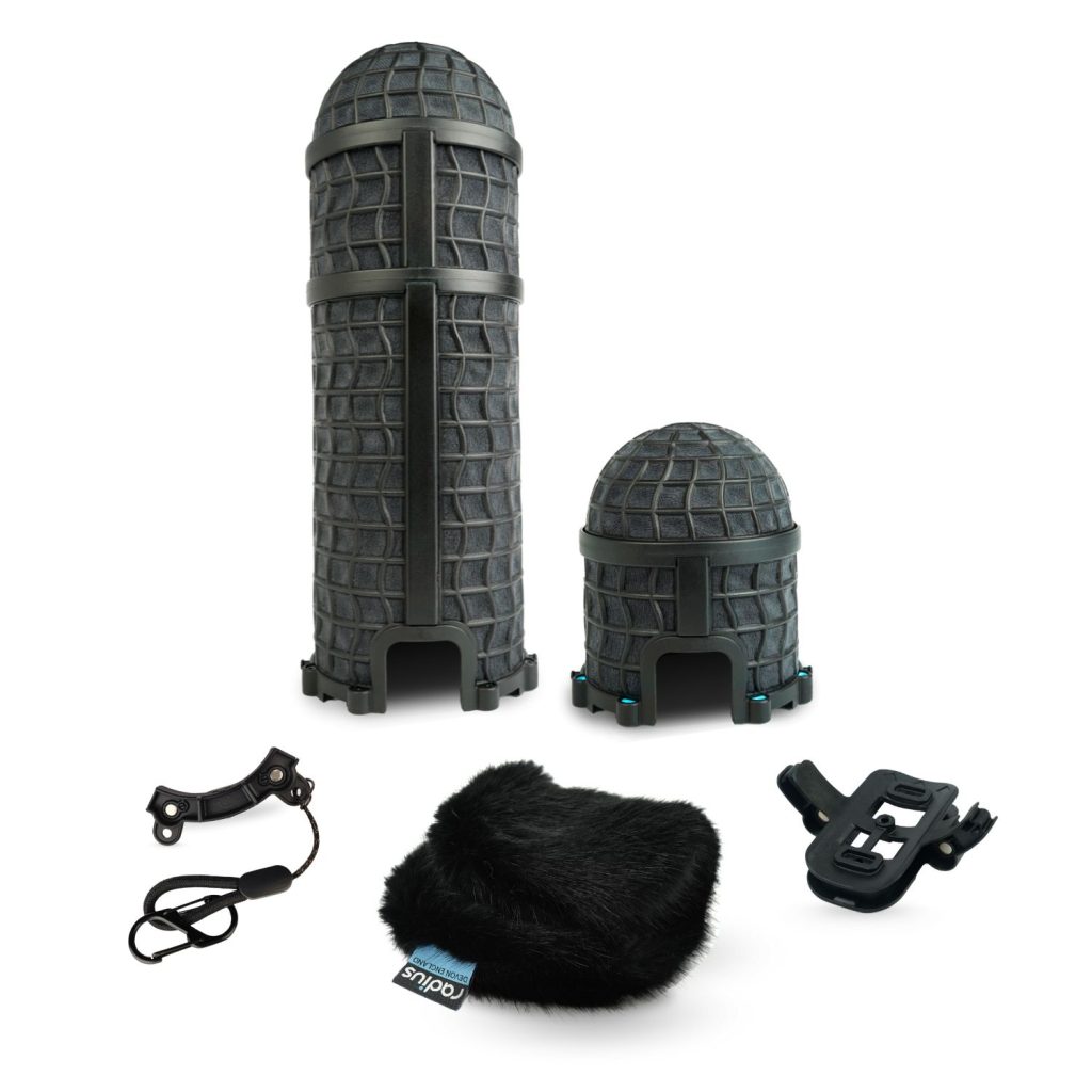 Mini-ALTO 280 windshield add-on kit with black fur cover and magnetic pod components