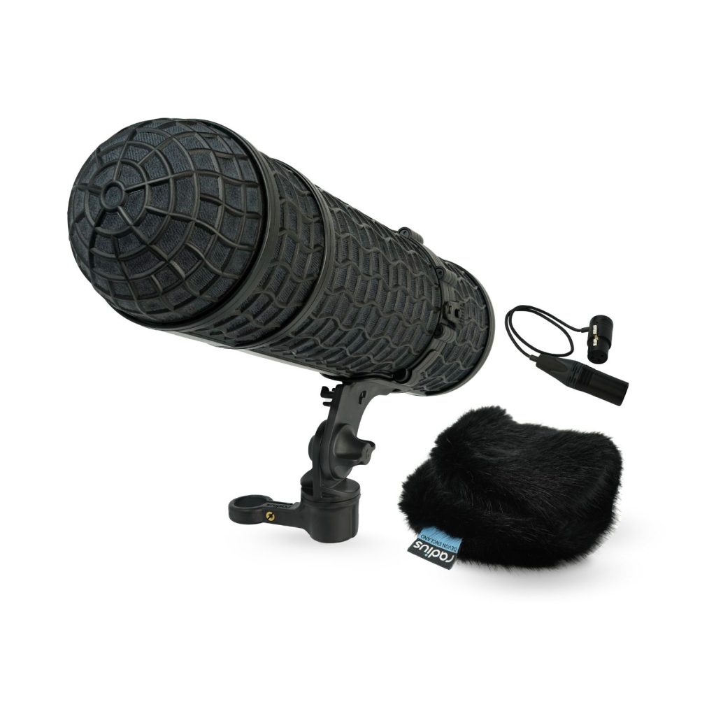 Mini-ALTO 300 windshield system with RAD-2 shock mount and pistol grip handle on white background