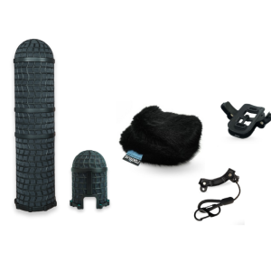 Mini-ALTO 410 windshield kit with black fur cover and magnetic pod components