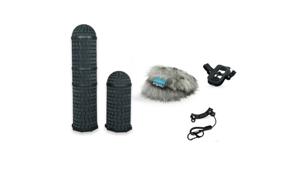 Mini-ALTO 480 windshield add-on kit with grey fur windcover and magnetic pod components