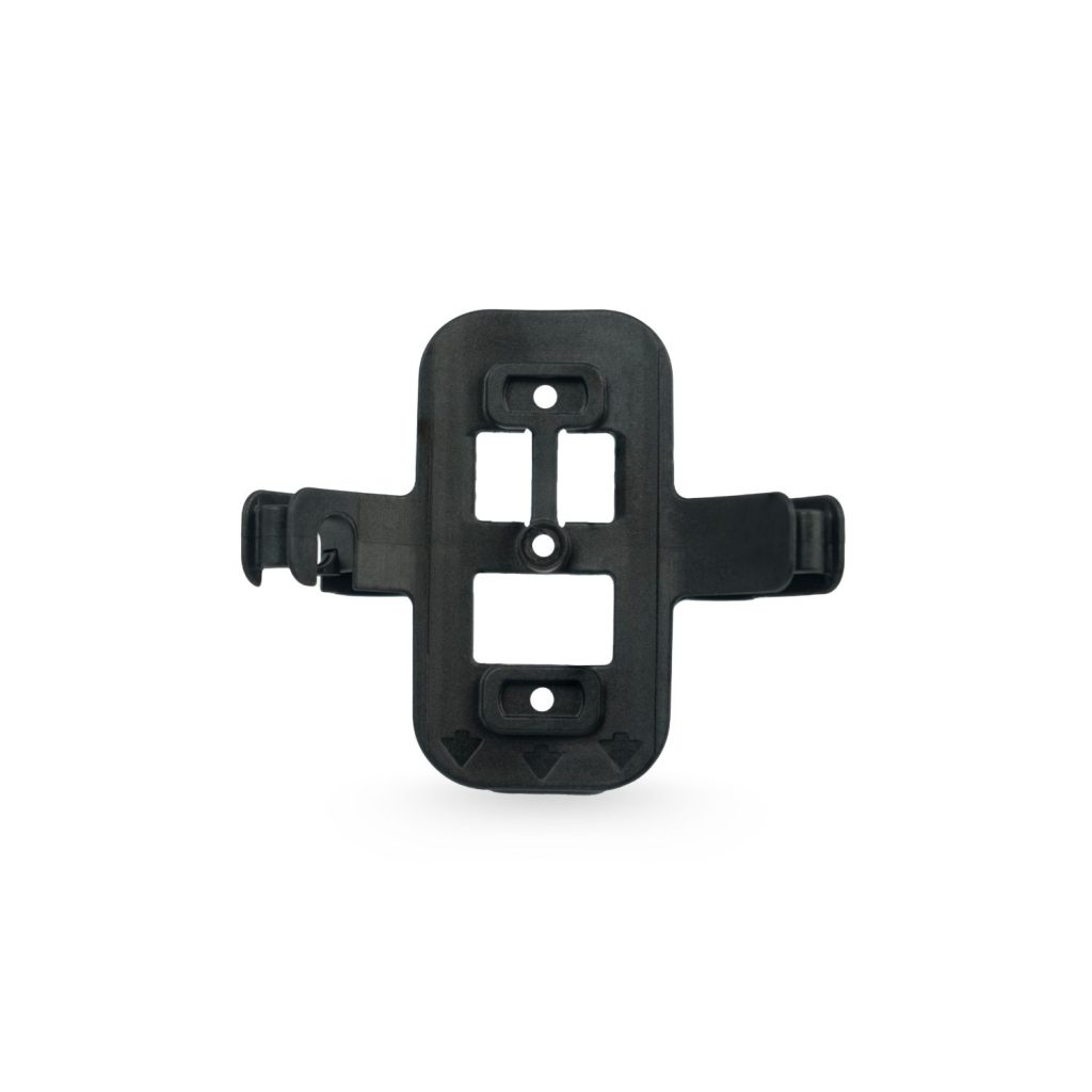 Mini-ALTO smiley face adaptor component showing bidirectional mounting design for RAD shock mount retrofit