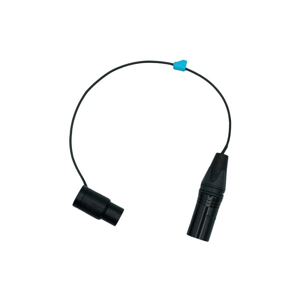 Mini-ALTO thin profile 3-pin XLR cable with compact connectors on neutral background