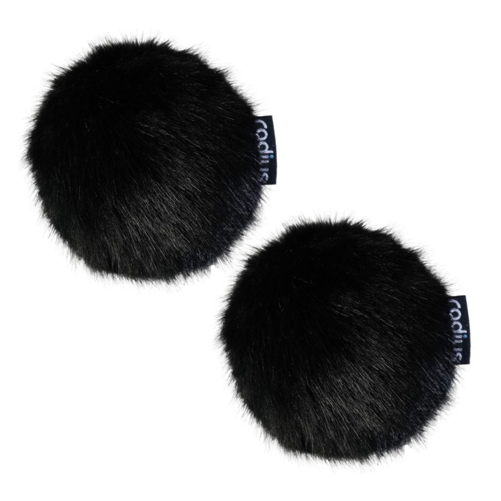 Close-up view of multi-pile synthetic acoustic fur texture on Rycote BBG replacement windcover