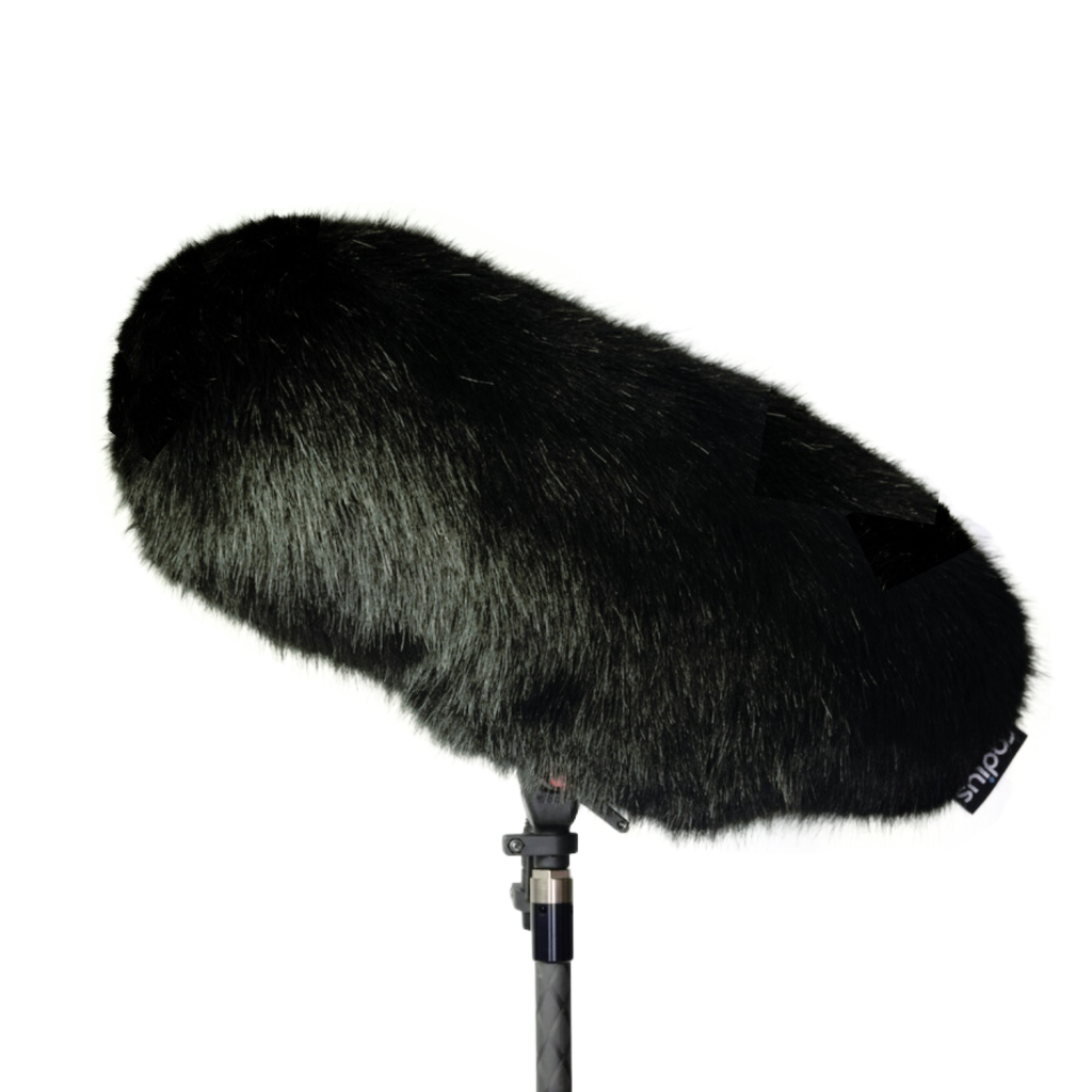 Close-up view of multi-pile synthetic acoustic fur texture on replacement windcover