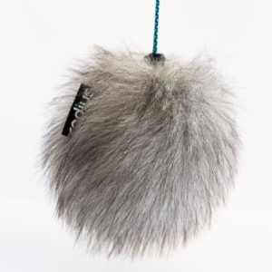 Grey acoustic fur windcover for Rycote BBG windshield system