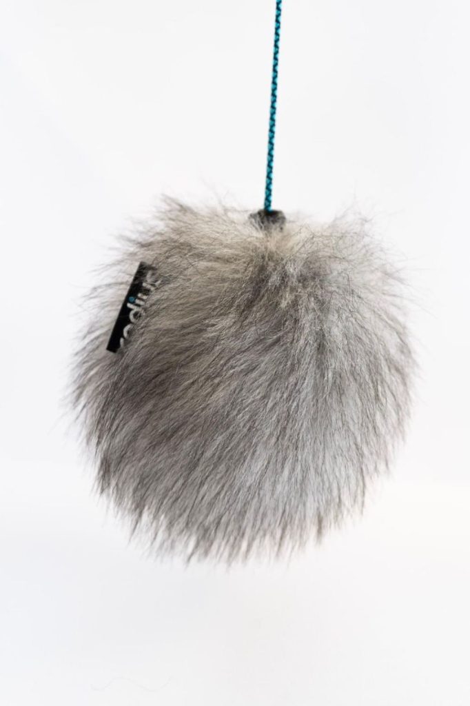 Grey acoustic fur windcover for Rycote BBG windshield system
