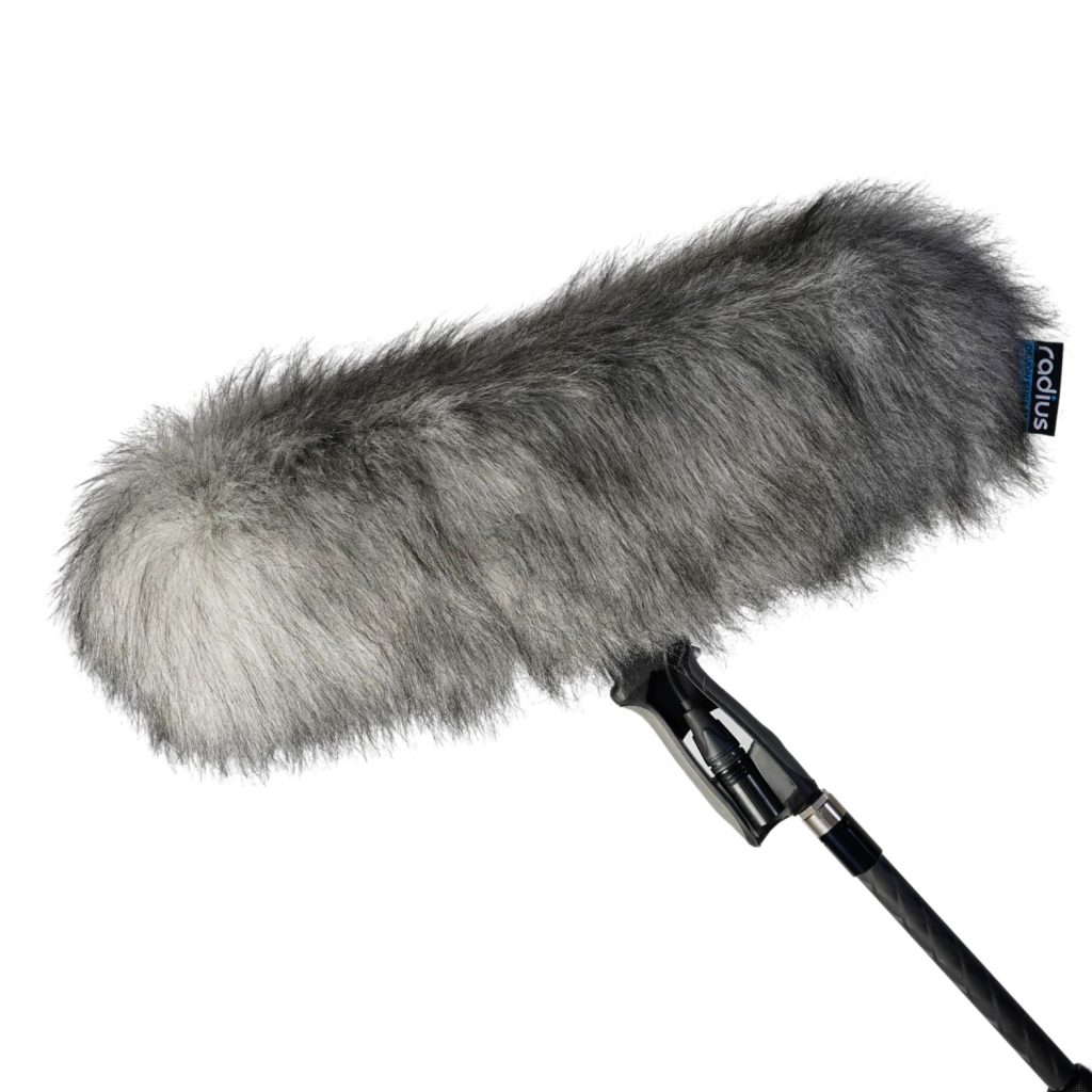 Windcover installed on Rycote WS4 windshield blimp system