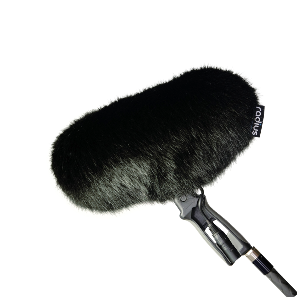 Professional windcover designed for Rycote WS1 windshield systems with smooth internal lining visible