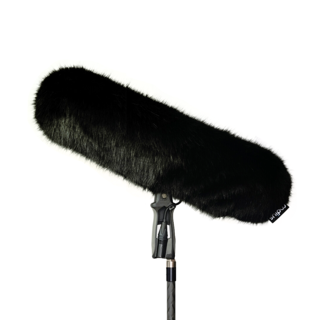 Close-up view of multi-pile synthetic fur windcover with internal lining