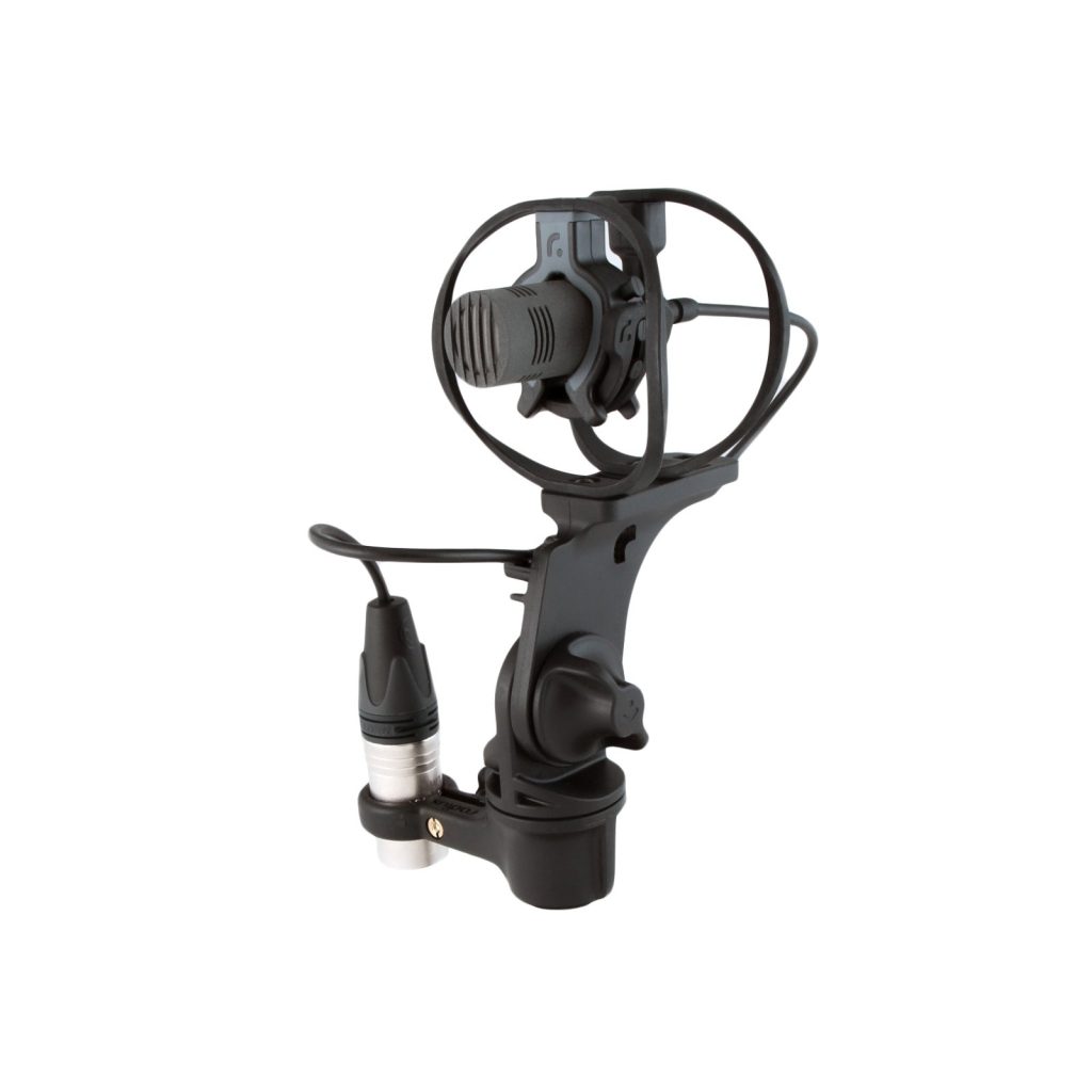 RAD-1 shock mount with Lemo-XLR cable for Schoeps CCM microphones showing complete assembly