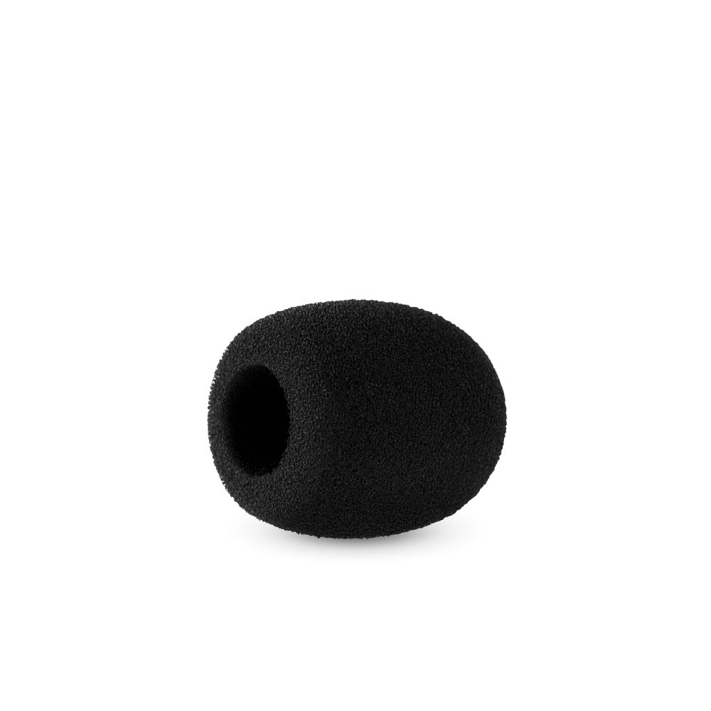 Shure SM57 foam windshield in studio environment