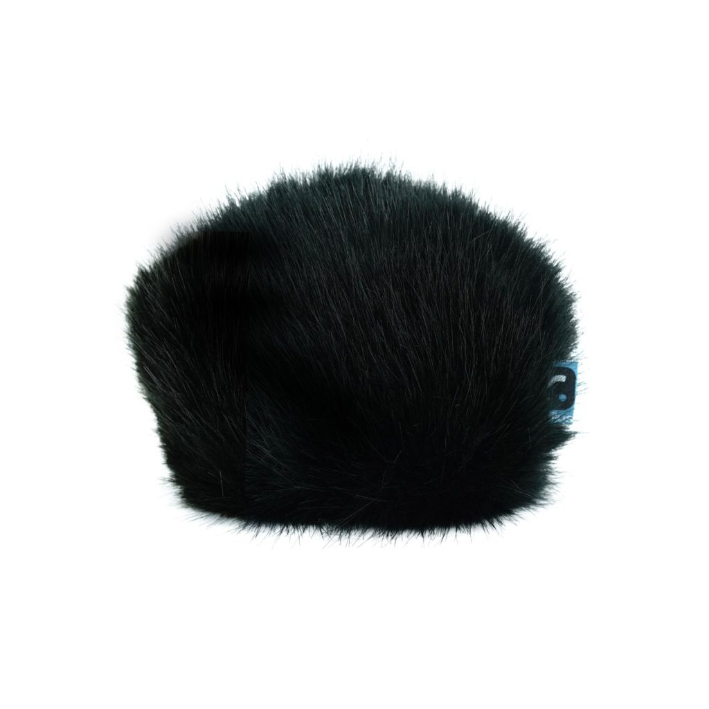 Tascam Portacapture X8 mini windcover with black synthetic fur covering the recorder microphones