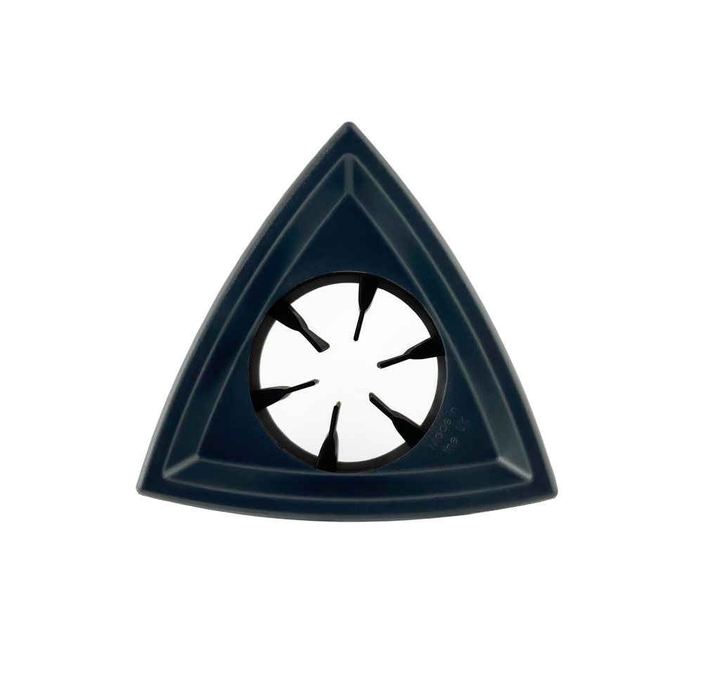 Triangle mic flag logo placement area with measurement specifications